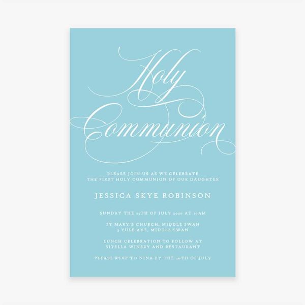 Script First Holy Communion Invitation