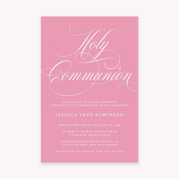 Script First Holy Communion Invitation