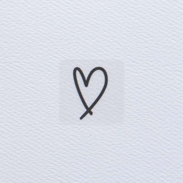 Minimalist Heart Envelope Seal 70 pk