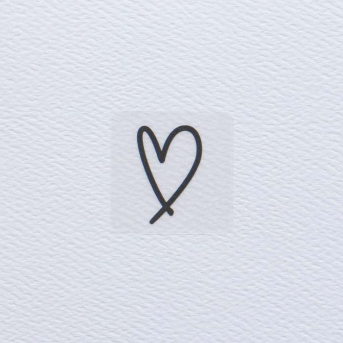 Minimalist Heart Envelope Seal 70 pk