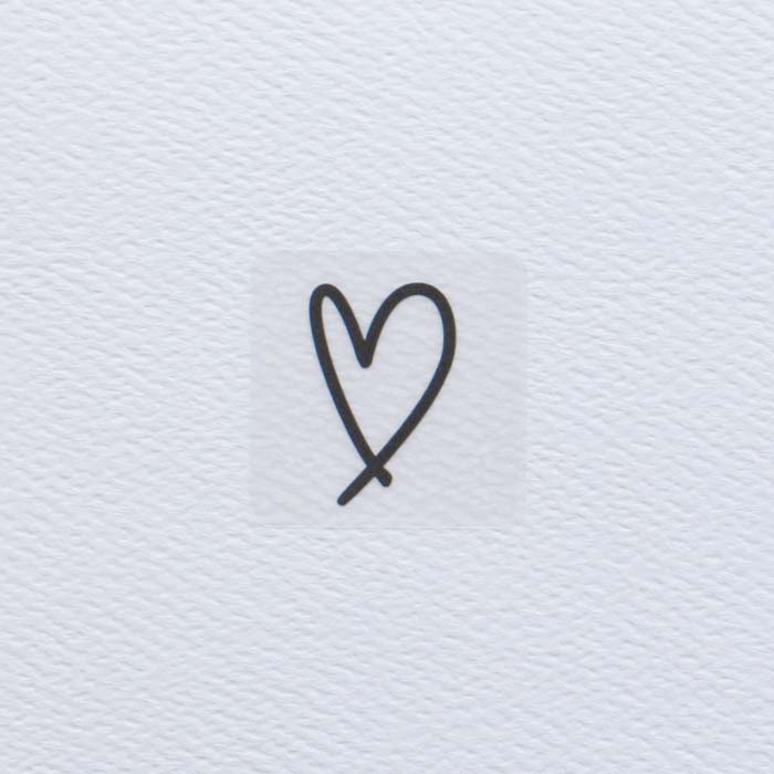 Minimalist Heart Envelope Seal 35 pk