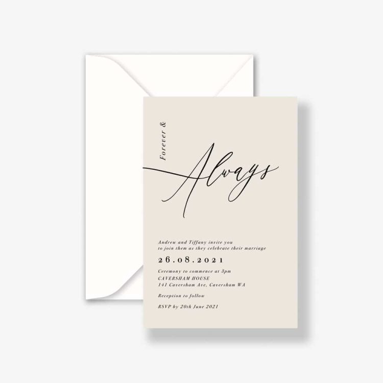 Forever & Always Wedding Invitation