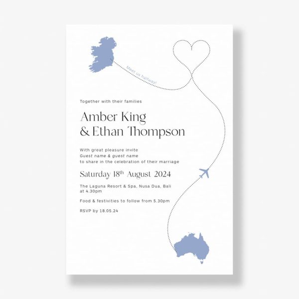 Love Between destination wedding invitation