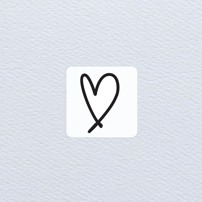 Minimalist Heart Envelope Seal 70 pk