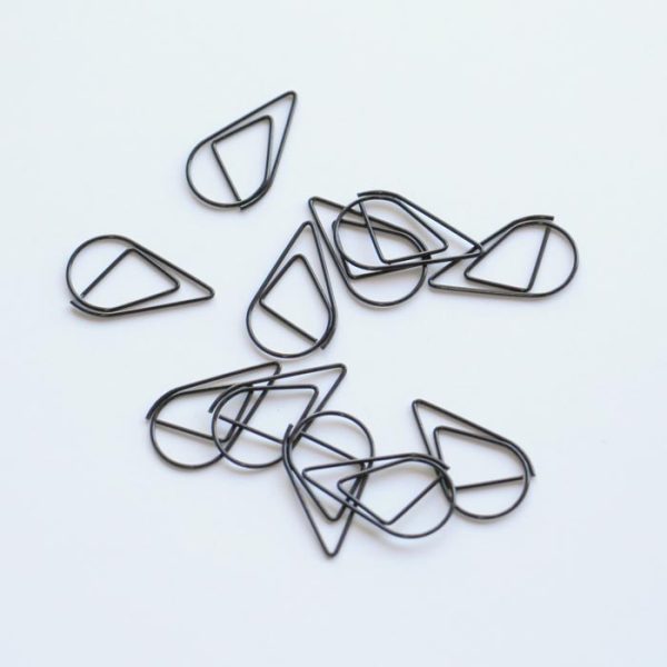 Black Drop Paper Clips