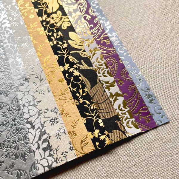 patterned foiled paper