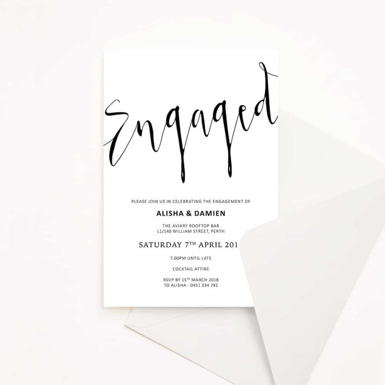 Simply Engaged Invitation
