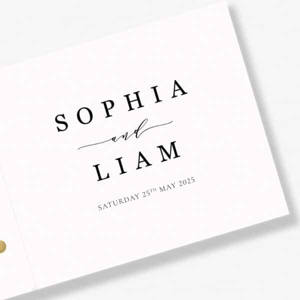 Modern Minimal Engagement Guest Book