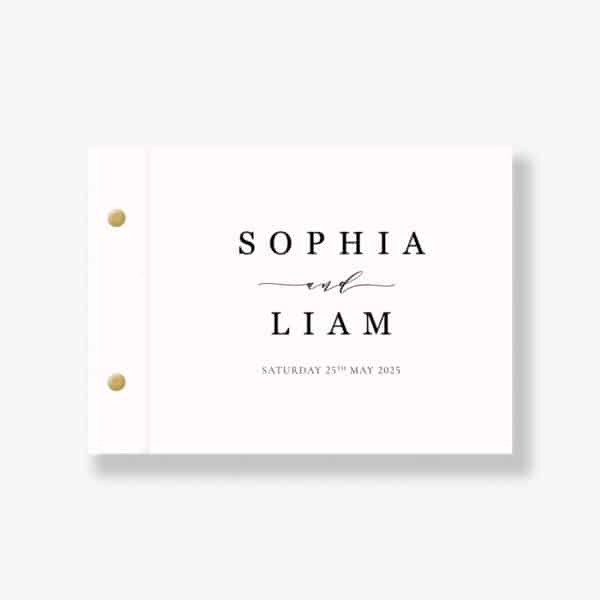Modern Minimal Engagement Guest Book