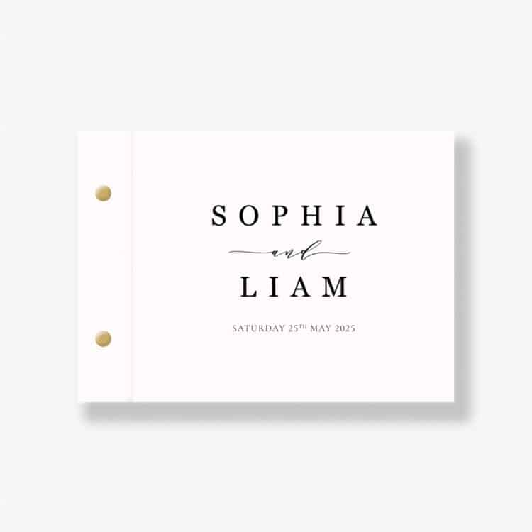 Modern Minimal Engagement Guest Book