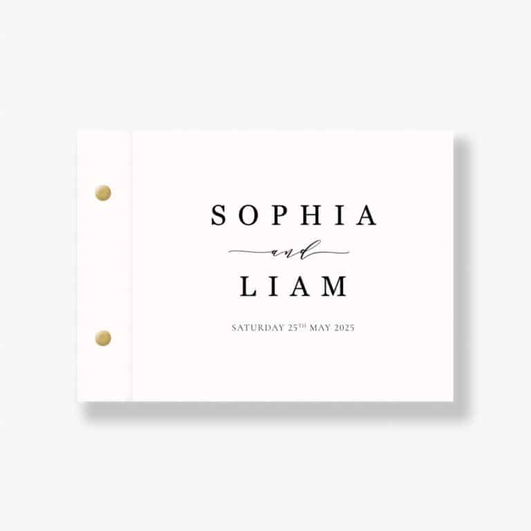 Modern Minimal Engagement Guest Book
