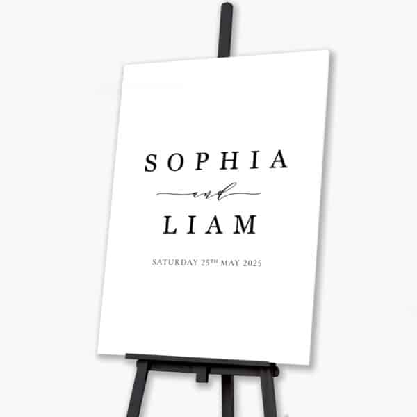 Modern Minimal Engagement Sign