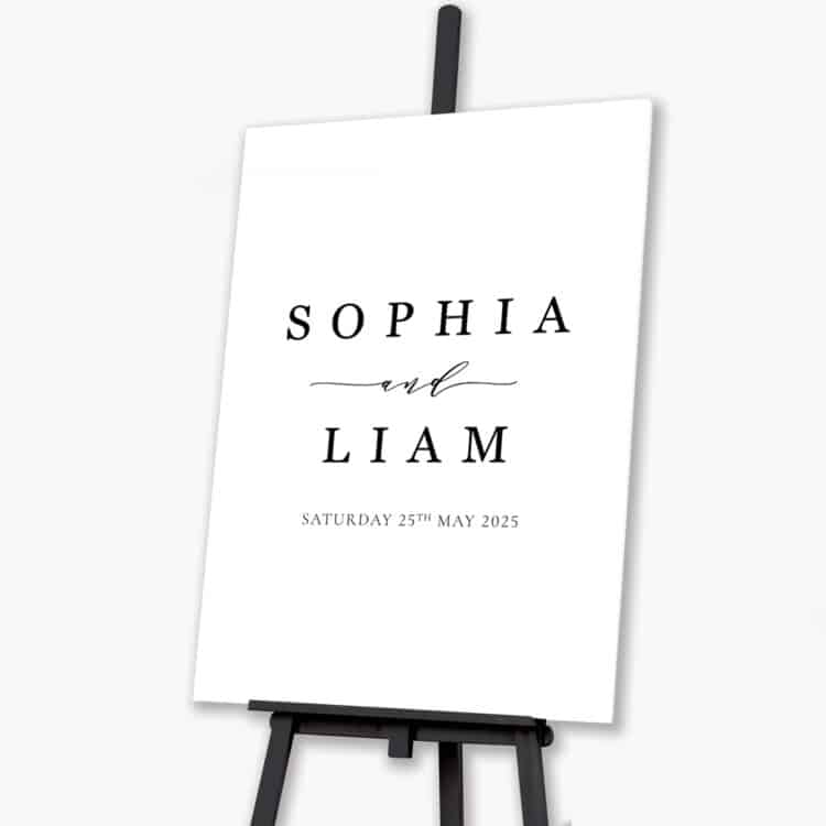 Modern Minimal Engagement Sign