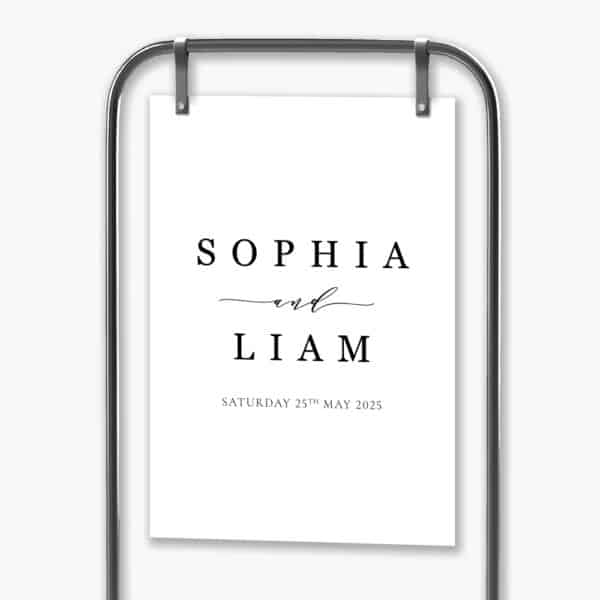 Modern Minimal Engagement Sign