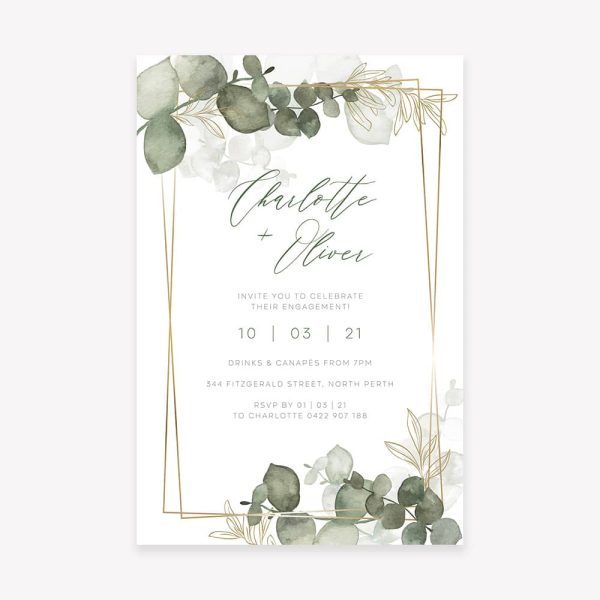 Sage Foliage Engagement Invitation - Image 3