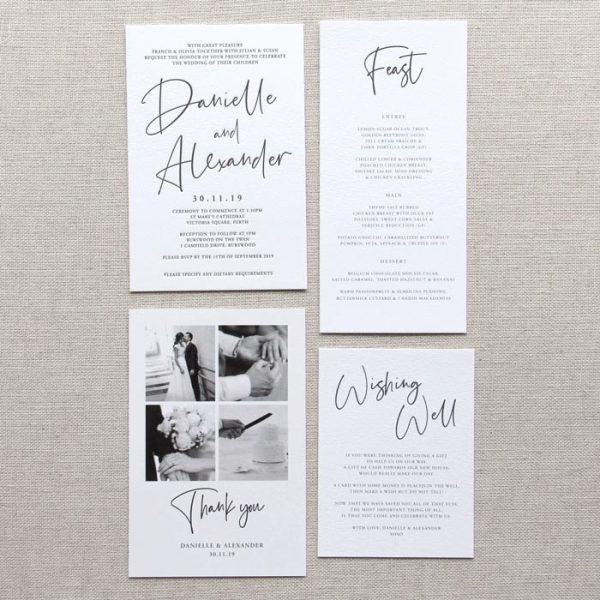 Minimal Letterpress Wedding Invitation - Image 6