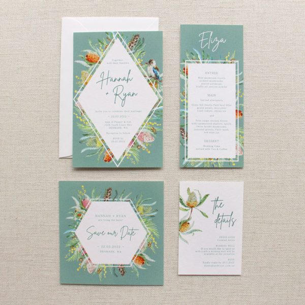 Australian Flora Wedding Invitation - Image 3