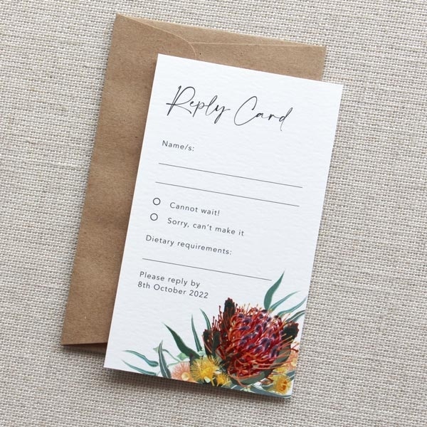 Australian Natives Wedding Invitation - Image 5
