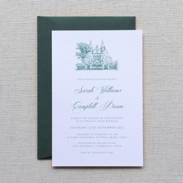 St Mary's Cathedral Wedding Invitation - Image 3