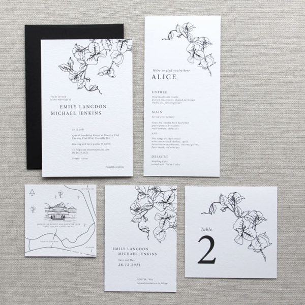 Bougainvillea Floral Wedding Invitation - Image 5