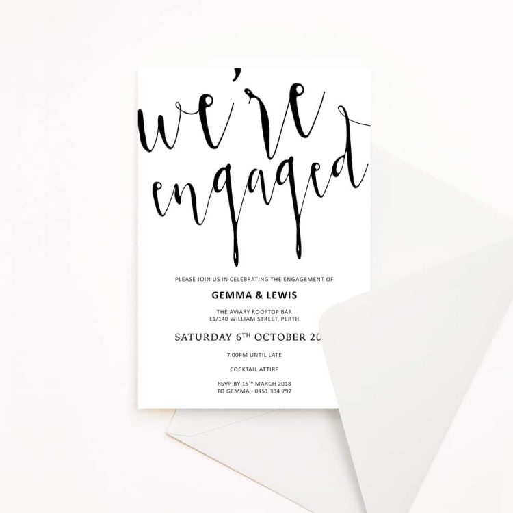 We’re Engaged Invitation