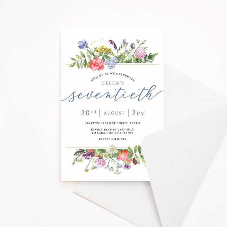 Garden Party Birthday Invitation