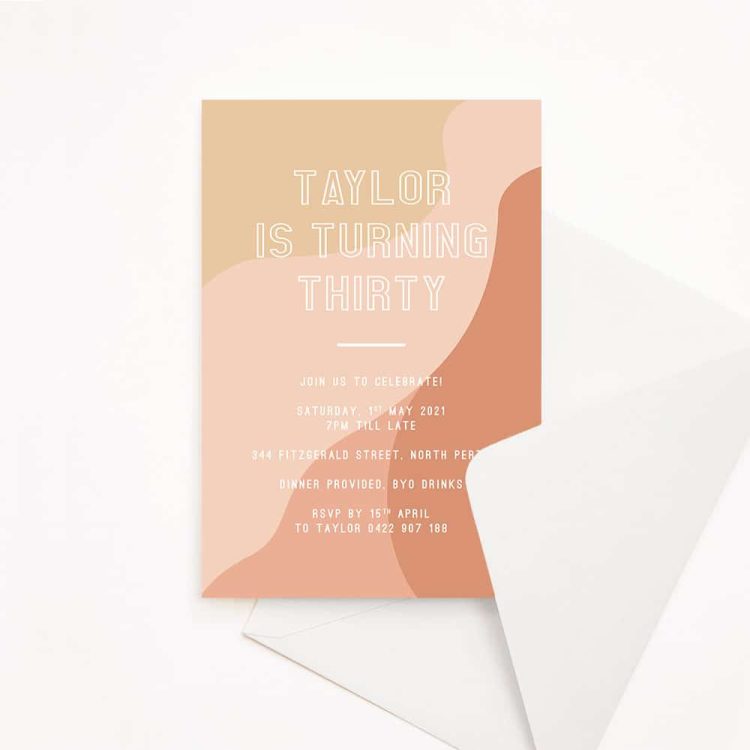 Colour Warp Birthday Invitation