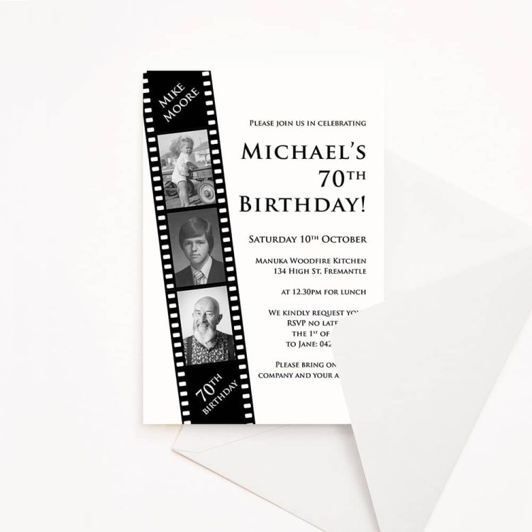 Film Strip Birthday Invitation