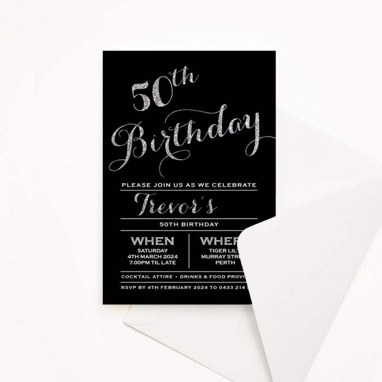 Twinkle 50th Birthday Invitation