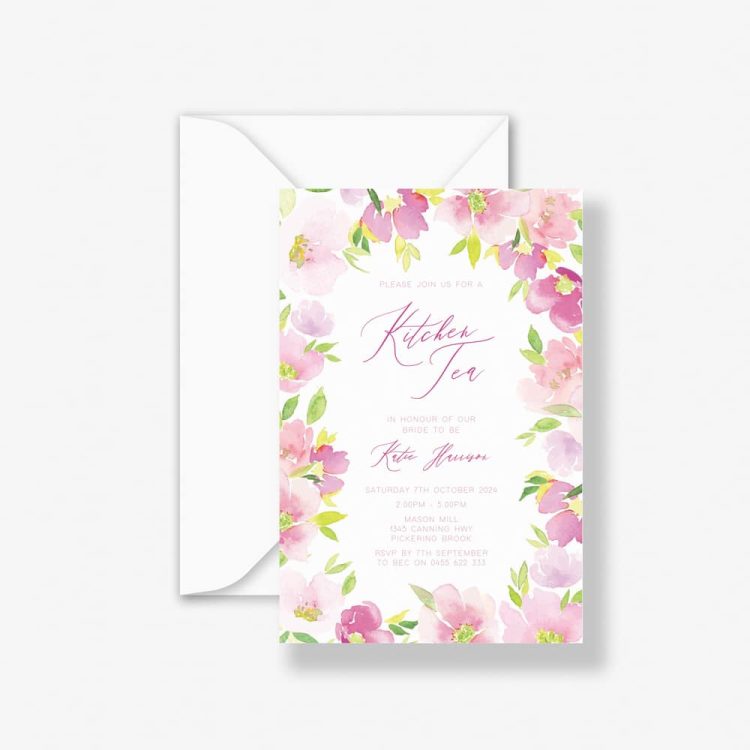 Pretty In Pink Bridal Shower Invitation