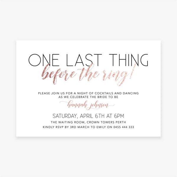 One Last Thing Before the Ring! Invitation - Image 2
