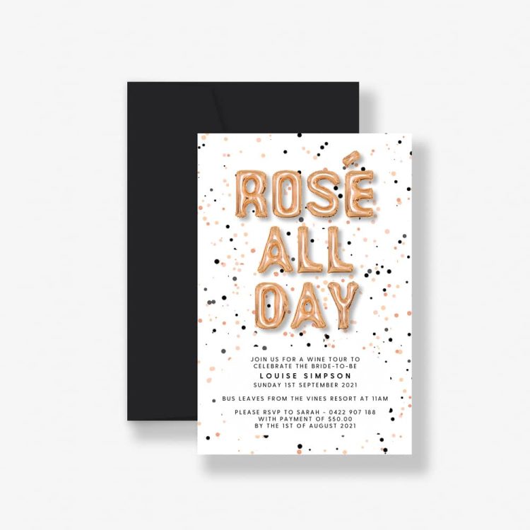 Rosé All Day Bachelorette Invitation
