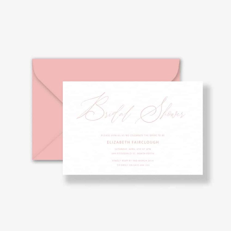Soft Blush Bridal Shower Invitation