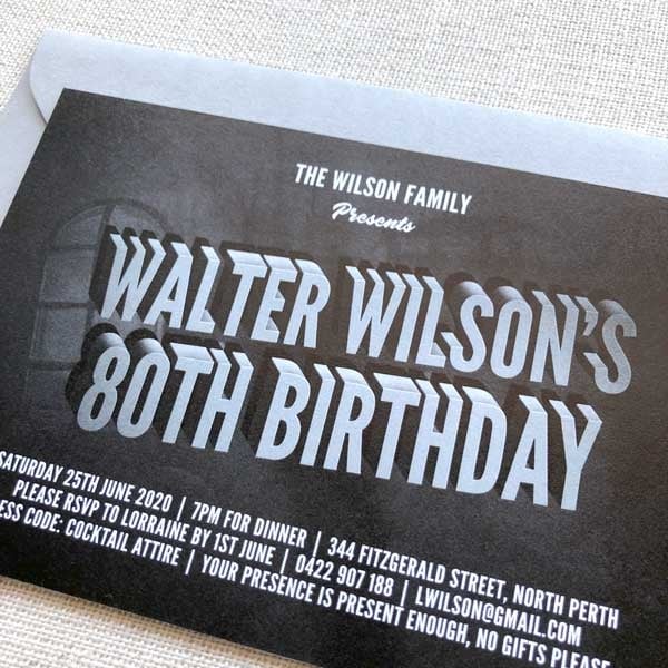 Old Movie Title Birthday Invitation