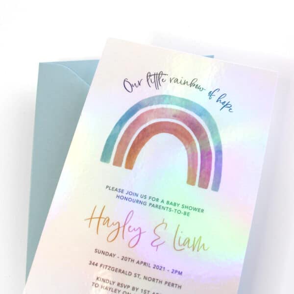 Rainbow Baby Shower Invitation - Image 3