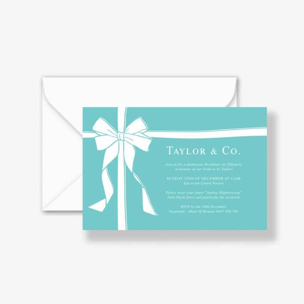 Tiffany Blue Bridal Shower Invitation breakfast at tiffany's