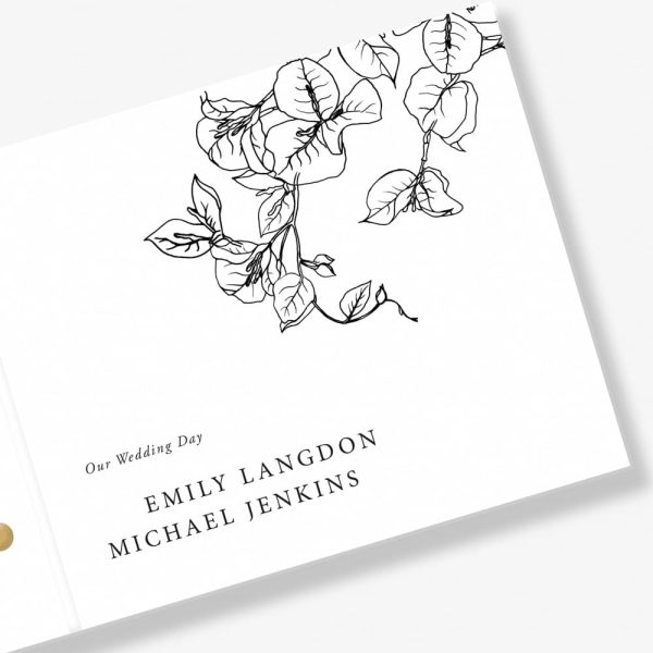 bougainvillea Wedding guest book