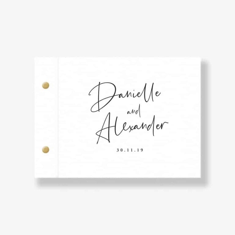Minimal Wedding Guest Book