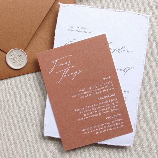 Romantic Rust Wedding Invitation - Image 6