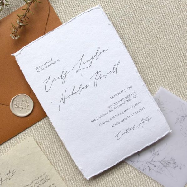 Romantic Rust Wedding Invitation - Image 3
