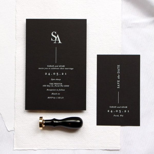Minimal Linework Wedding Invitation - Image 3