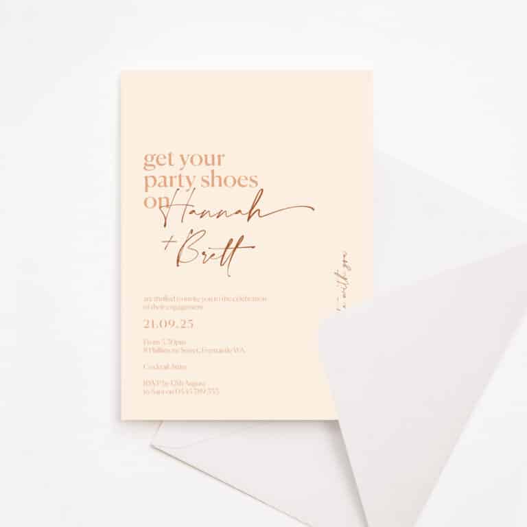 Party Shoes Engagement Invitations