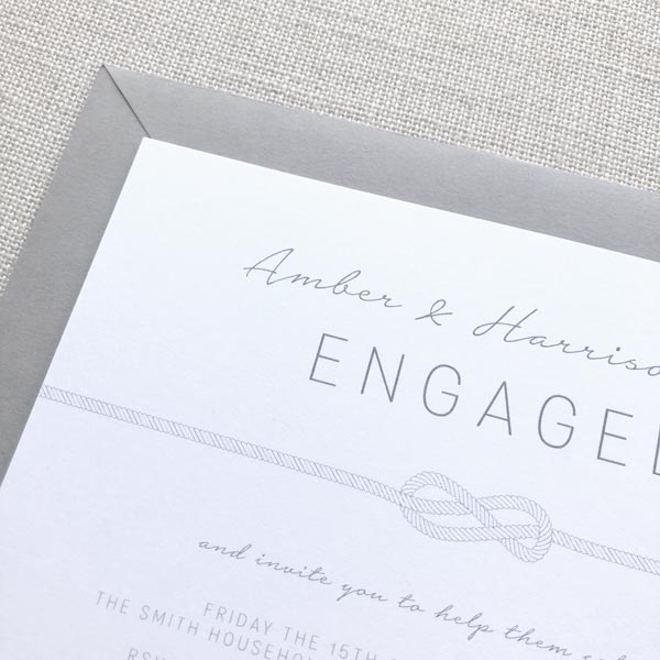 Simple Knot Engagement Invitation