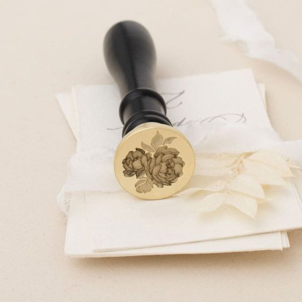 Artisaire Peonies wax seal stamp