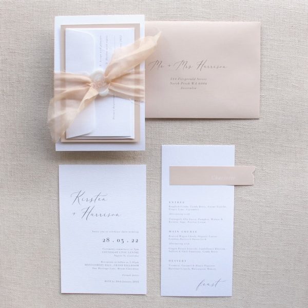 Delicate Blush Wedding Invitation - Image 2