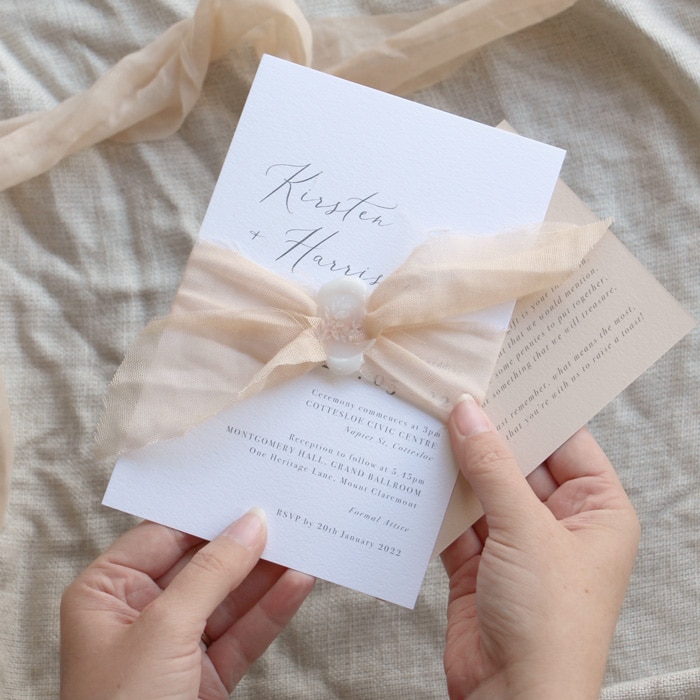 Delicate Blush Wedding Invitation
