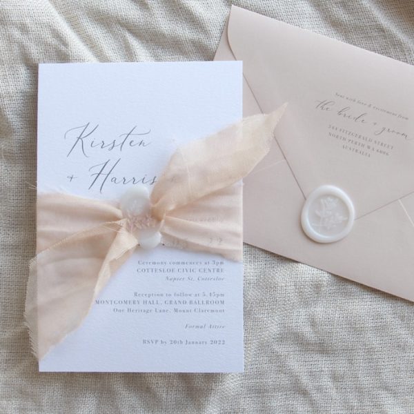 Delicate Blush Wedding Invitation - Image 3