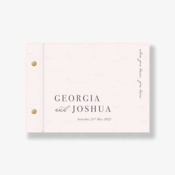 Soft Pink Wedding Guest Book