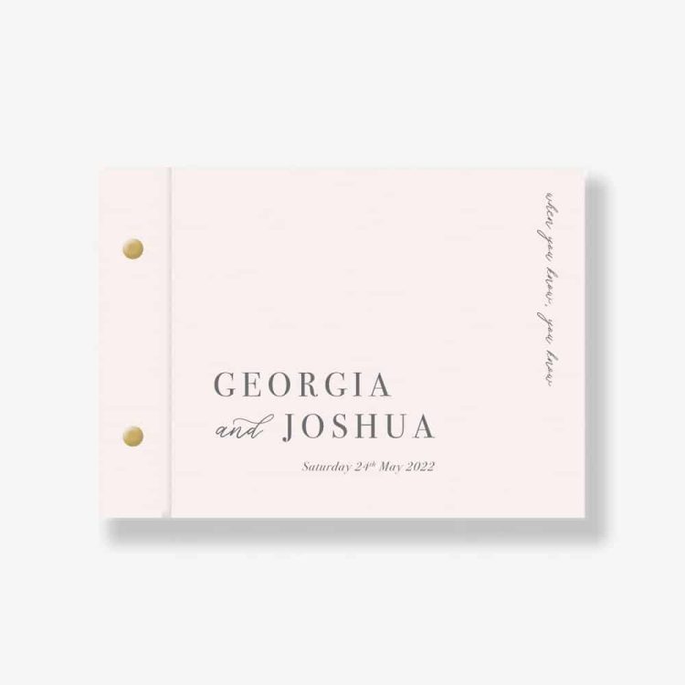 Soft Pink Guest Book