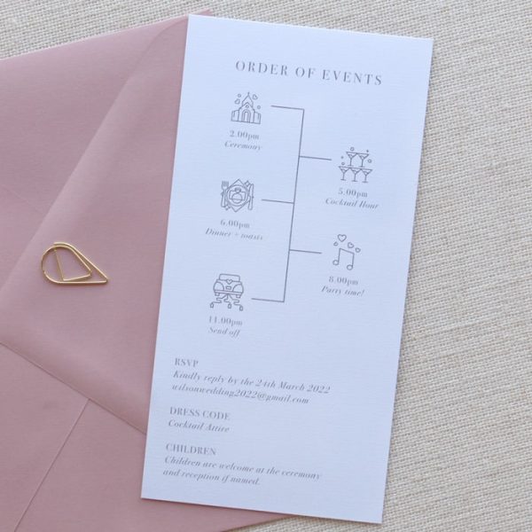 Soft Pink Wedding Invitation - Image 3